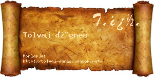 Tolvaj Ágnes névjegykártya