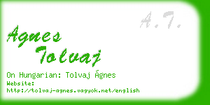 agnes tolvaj business card